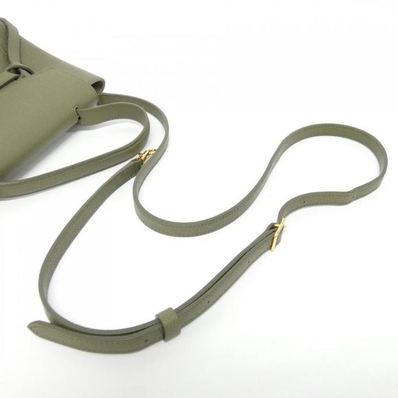 CELINE Nano Belt Handbag 189003ZVA Black Grained Calfskin Gold Hardware - Picture 6 of 7